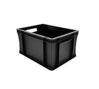 Box and beyond - Bac Gerbable - 40 x 30 x 22 cm - 20L - Charge 20 kg - Plastique Noir - Stockage, Rangement, Outils, Bricolage - Résistant - Réutilisable - Garage, Cave, Buanderie