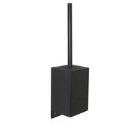 Box and beyond - Brosse WC - 9,5 x 9,5 x 39 cm - Métal Noir - Murale - Salle de Bain, Toilettes - Style Moderne et Élégant