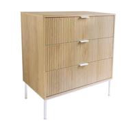 Box and beyond - Commode - 72 x 40 x 80 cm - Bois - 3 Tiroirs - Rangement - Salon, Salle à Manger, Entrée, Couloir - Style Scandinave et Naturel