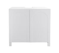 Box and beyond - Meuble sous Lavabo - 80 x 40 x 80 cm - Bois Blanc - 2 Portes - Salle de Bain, Lavabo, Evier, Vasque - Style Moderne
