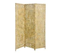 Box and beyond - Paravent d’intérieur - 117 x 160 cm - Jacinthe d'eau Naturelle - 3 Panneaux - Tressage Ajouré - Séparateur de Pièce - Chambre, Salon, Bureau - Style Bohème