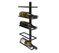 Box and beyond - Porte-Bouteilles Mural - 26,5 x 10,5 x 125 cm - Métal Noir - pour 10 Bouteilles - Etagères Bouteilles Murale - Rangement, Stockage - Garage, Cellier, Cave, Cuisine - Style Moderne