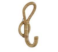 Box and beyond - Porte-Manteaux - 7 x 8 x 19 cm - Rotin Naturel - Mural - 1 Crochet - Vêtements, Vestes, Manteaux - Buanderie, Salle de bain, Couloir, Chambre, Entrée - Style Bohème