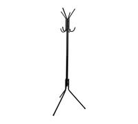 Box and beyond - Porte-Manteaux Ara - 62 x 62 x 178 cm - Métal Noir - Sur Pieds - 8 Crochets - Vêtements, Manteaux, Accessoires - Entrée, Chambre, Bureau, Couloir, Salle de bain - Style Moderne