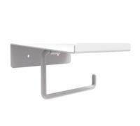 Box and beyond - Porte-Papier Toilette Mural - 14 x 6,2 x 12 cm - Métal Blanc - Toilettes, WC, Salle de Bain - Accessoire - Style Industriel