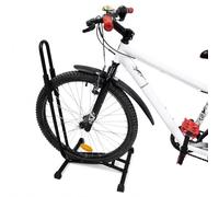 Box and beyond - Support Vélo Sol - Métal Noir - Pour 1 Vélo VTT, VTC - Porte Vélo Garage - Gain de Place - 36 x 44 x 76 cm - Style Moderne