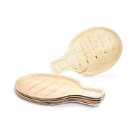 BOX And Tree-25 Planche Apéritive en Bois de Palmier | Vaisselle Jetable Aspect Bois Naturel, Style Bambou | Plateau Jetable Fromage,Buffet, Charcuterie, Pâtisserie, Buffet Froid (31x19cm)