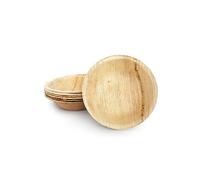 BOX And Tree-50pcs Bols Jetables 150ml Feuille de Palmier | Alternative aux Assiettes en Plastique | Aspect Bois Naturel, Style Bambou | Pour Buffet, Mariage, Anniversaire et Réception