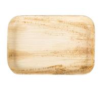 BOX And Tree I Disposable Tray in Palm Wood I Eco-Friendly - Stable - Decorative I Presentation Trays for Pastries/appetizers/Buffets I 25 x Gastro Trays 32.5 x 27 cm