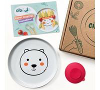 Box assiette porcelaine animal + ventouse + livret d'inspirations multi-coloured TU