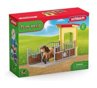 Schleich Coffret 42609 Box avec Poney Icelandais – Extension Ferme Educative, dès 3 ans, 4 pièces