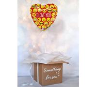 Box ballon cadeau en forme de cœur Love Livraison box ballon surprise pour dire je t'aime. Déjà gonflé à l'hélium. Alu 18". Idée cadeau originale. Ballon rose et doré