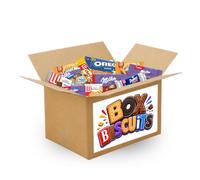 Box Biscuits - Assortiment de 40 Biscuits Pocket : Oréo, Lu, Milka | 13 variétés emballées individuellement - Idéal pause café, bureau, goûter et partage -facile à emporter