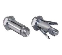 Box Bolt BQ2G12 Lot de 20 chevilles en métal pour corps creux Support en acier galvanisé à chaud pour la construction en acier galvanisé à chaud