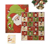 Box calendrier de l'Avent à 24 jours 2025 | Boîte à rebours de Noël pliable à la main à la main pour des bonbons, bijoux, traite les adultes, les enfant, l'étagère, le décor de fenêtre