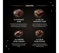Box Champs-Élysées Intense Black-Assorted Dark Chocolates From 45% To 85% Cocoa Content-Intense,Crispy And Smooth-Ideal For Christmas,168g