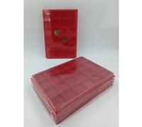 box collecteurs plateaux velours avec couvercle 24 cases - lot de 10 pour pieces grand format G
