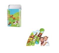 Lifemed – Pansements pour enfants « Animaux de la ferme » – 60 x 17 mm – 40 – boîte en métal