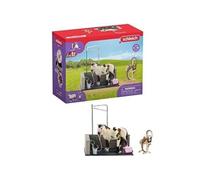 Box Lavage Chevaux avec Figurine Cheval et Cavalier - Coffret de Lavage de Chevaux de 11 Pièces avec Cheval, Cavalier et Accessoires - Cadeau pour enfants de 3 ans et + - schleich 42104 HORSE CLUB