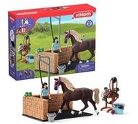 Box de lavage pour chevaux Emily et Luna, coffret schleich avec 19 éléments inclus dont 1 cheval schleich, coffret figurines écurie Multicolore G