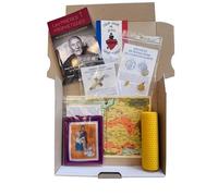 Box de Survie Marie-Julie Jahenny, Coffret Religieux avec Livre, Médaille, Croix et Bougie