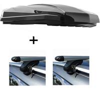 BOX DE TOP STRIKE 440 litres noir brillant + porte-bagages VDP L120 compatible avec Kia Sportage JE 04-10