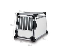 Cage de transport pour chien Alu Autobox - 63 x 65 x 90 cm Cage alu