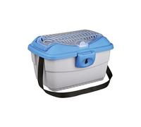 Box de transport Mini-Capri 40 x 22 x 30 cm gris clair/bleu pour rongeurs
