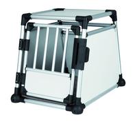 Trixie Caisse de transport pour chiens Aluminium 55×62×78 cm – silencieuse, tapis antidérapant
