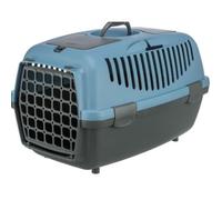 Box de transport - TRIXIE - Capri 2 - Recyclé - XS / S : 37 x 34 x 55 cm - Gris foncé / Bleu