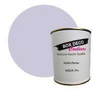 BOX DECO COULEURS Peinture bois intérieur extérieur à base d'acrylique aspect velours-satin Aqua Bois - 750ml, Violet Parme