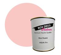 BOX DECO COULEURS Peinture bois intérieur extérieur à base d'acrylique aspect velours-satin Aqua Bois - 750ml, Rose Poudré