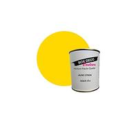 BOX DECO COULEURS Peinture bois intérieur extérieur à base d'acrylique aspect velours-satin Aqua Bois - 750ml, Jaune Citron