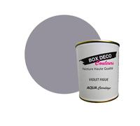 BOX DECO COULEURS Peinture carrelage et faïence murale à base de laque polyuréthane mono-composante aspect velours-satin Aqua carrelage - 750 ml / 7.5m², Violet Figue