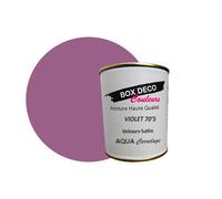 BOX DECO COULEURS Peinture carrelage et faïence murale à base de laque polyuréthane mono-composante aspect velours-satin Aqua carrelage - 750 ml / 7.5m², Violet 70'S