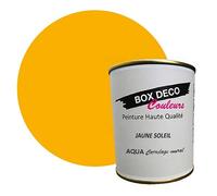 BOX DECO COULEURS Peinture carrelage et faïence murale à base de laque polyuréthane mono-composante aspect velours-satin Aqua carrelage - 750 ml / 7.5m², Jaune Soleil
