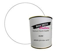 BOX DECO COULEURS Peinture carrelage et faïence murale à base de laque polyuréthane mono-composante aspect velours-satin Aqua carrelage - 750 ml / 7.5m², Blanc