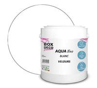 BOX DECO COULEURS Peinture meuble bois acrylique aspect velours-satin Aqua Bois - 2,5L, Blanc