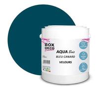 BOX DECO COULEURS Peinture meuble bois acrylique aspect velours-satin Aqua Bois - 2,5L, Bleu Canard