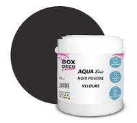 BOX DECO COULEURS Peinture meuble bois acrylique aspect velours-satin Aqua Bois - 2,5L, Noir Poudré