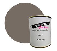 BOX DECO COULEURS Peinture meuble bois intérieur à base d'acrylique aspect velours-satin Aqua Bois - 750 ml / 9m², Marron Taupe