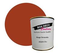 BOX DECO COULEURS Peinture meuble bois intérieur à base d'acrylique aspect velours-satin Aqua Bois - 750 ml / 9m², Rouge Terracotta