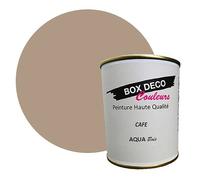BOX DECO COULEURS Peinture meuble bois intérieur à base d'acrylique aspect velours-satin Aqua Bois - 750 ml / 9m², Marron Café