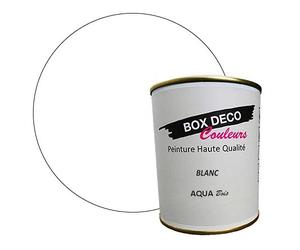 BOX DECO COULEURS Peinture meuble bois intérieur à base d'acrylique aspect velours-satin Aqua Bois - 750 ml / 9m², Blanc