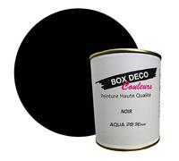 BOX DECO COULEURS Peinture meuble cuisine et salle de bain à base de laque polyuréthane mono-composante aspect satin Aqua PU MONO - 750 ml / 7.5m², Noir