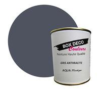 BOX DECO COULEURS Peinture meuble plastique à base de laque acrylique aspect satin Aqua Plastique - 750 ml, Gris Anthracite