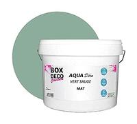 BOX DECO COULEURS Peinture murale acrylique aspect mat Aqua Déco - 10L, Vert Sauge