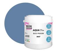 BOX DECO COULEURS Peinture murale acrylique aspect mat Aqua Déco - 2,5L, Bleu Pigeon