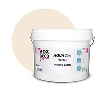BOX DECO COULEURS Peinture murale acrylique aspect satin Aqua Déco - 10L, Beige Ficelle