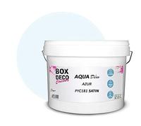 BOX DECO COULEURS Peinture murale acrylique aspect satin Aqua Déco - 10L, Bleu Azur